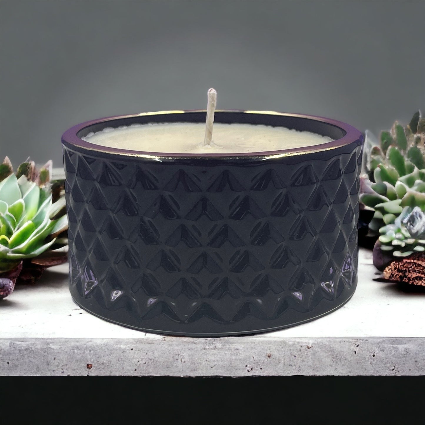 Black Jasmine, Truffle & Lavender - Small soy & coconut wax candle